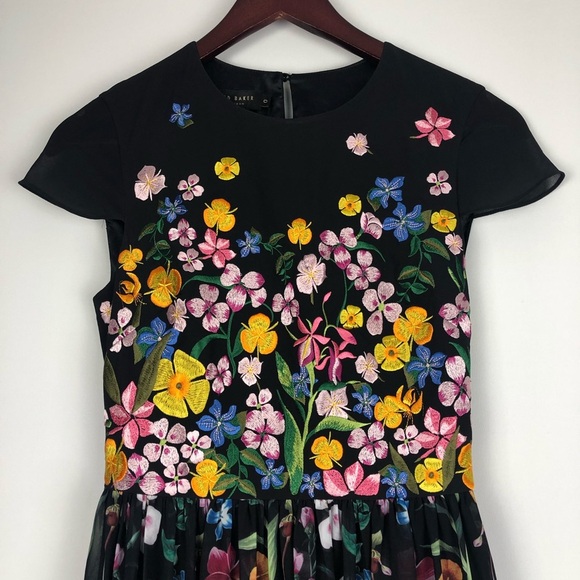 Ted Baker RARE Mariz Hampton Floral Long Maxi Gown Dress - Picture 6 of 8